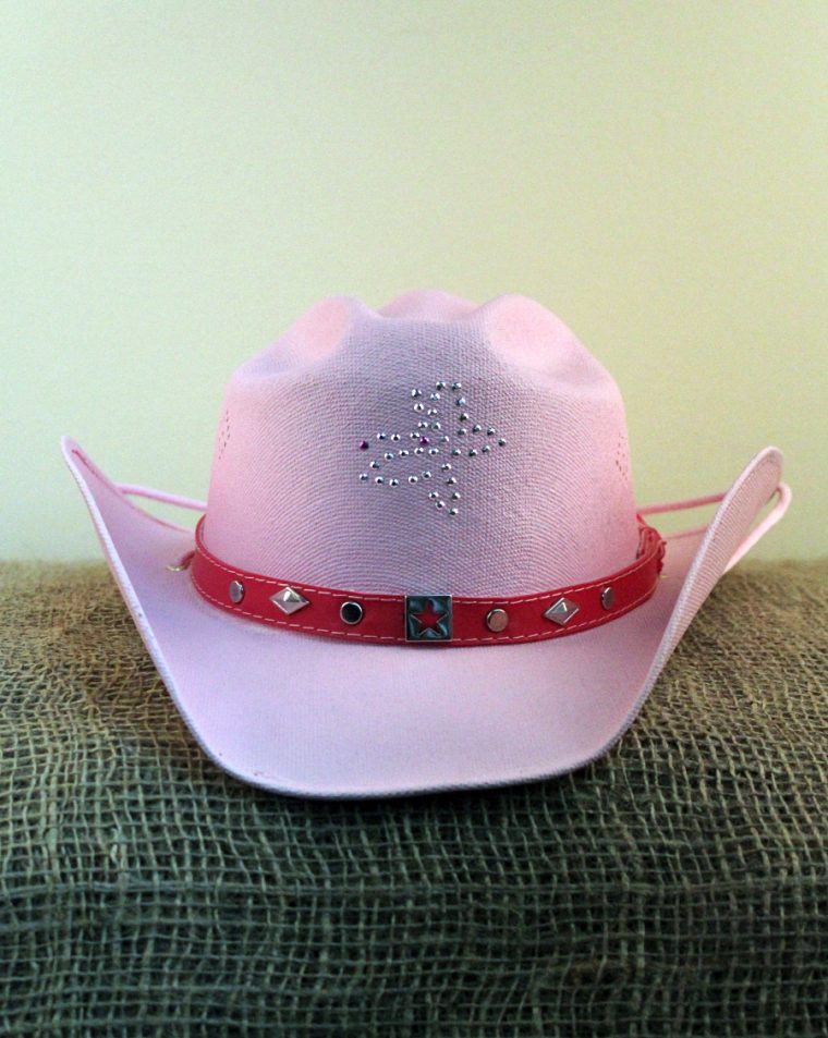 Chapeau Cowboy Pour Enfant Rose Avec Papillon  Salon Du à Chapeau En Ligne