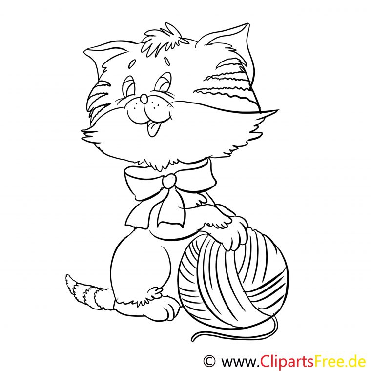 Chat Clipart – Animal Dessins À Colorier – Chats Dessin tout Chat À Colorier