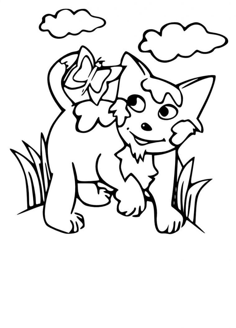 Chat Mignon À Colorier – Coloriages De Chats – Coloriages pour Coloriage Chat