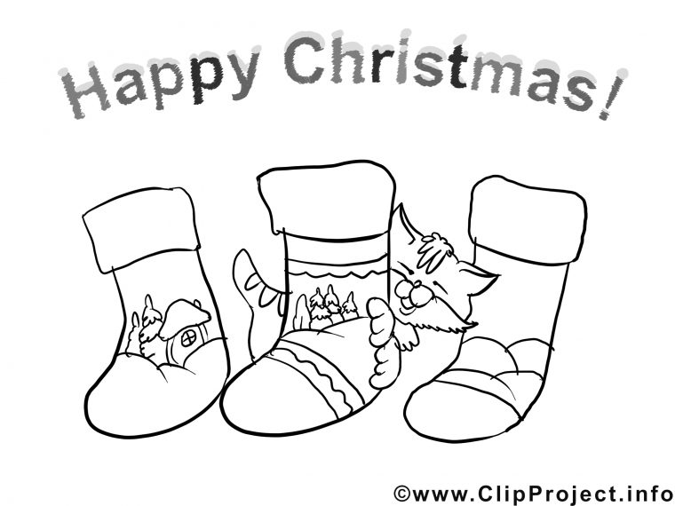 Chaussettes Images Gratuites – Noël À Colorier – Noël avec Image De Noel A Colorier