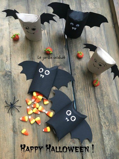 Chauve-Souris En Rouleau De Papier Toilette - Toilet Paper destiné Chauve Souris Bricolage Halloween 