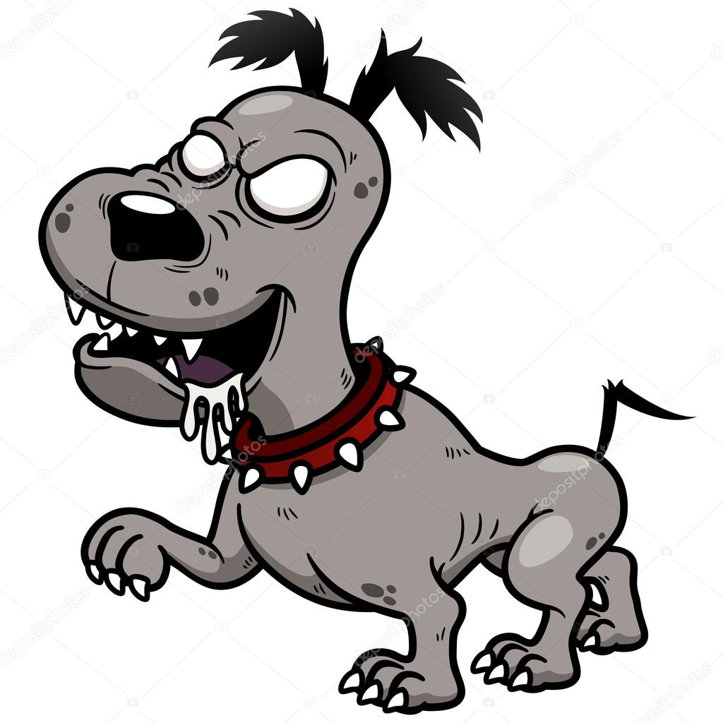 Chien De Dessin Animé Zombie — Image Vectorielle #31486571 serapportantà Dessin Chien Méchant 