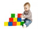 Child Playing With Toy Cubes, Isolated On White Stock à Image Enfant Qui Joue