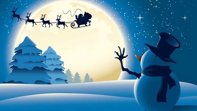 Christmas, Snowman, Santa Claus, Snow Wallpapers Hd dedans Pere Noel Hd