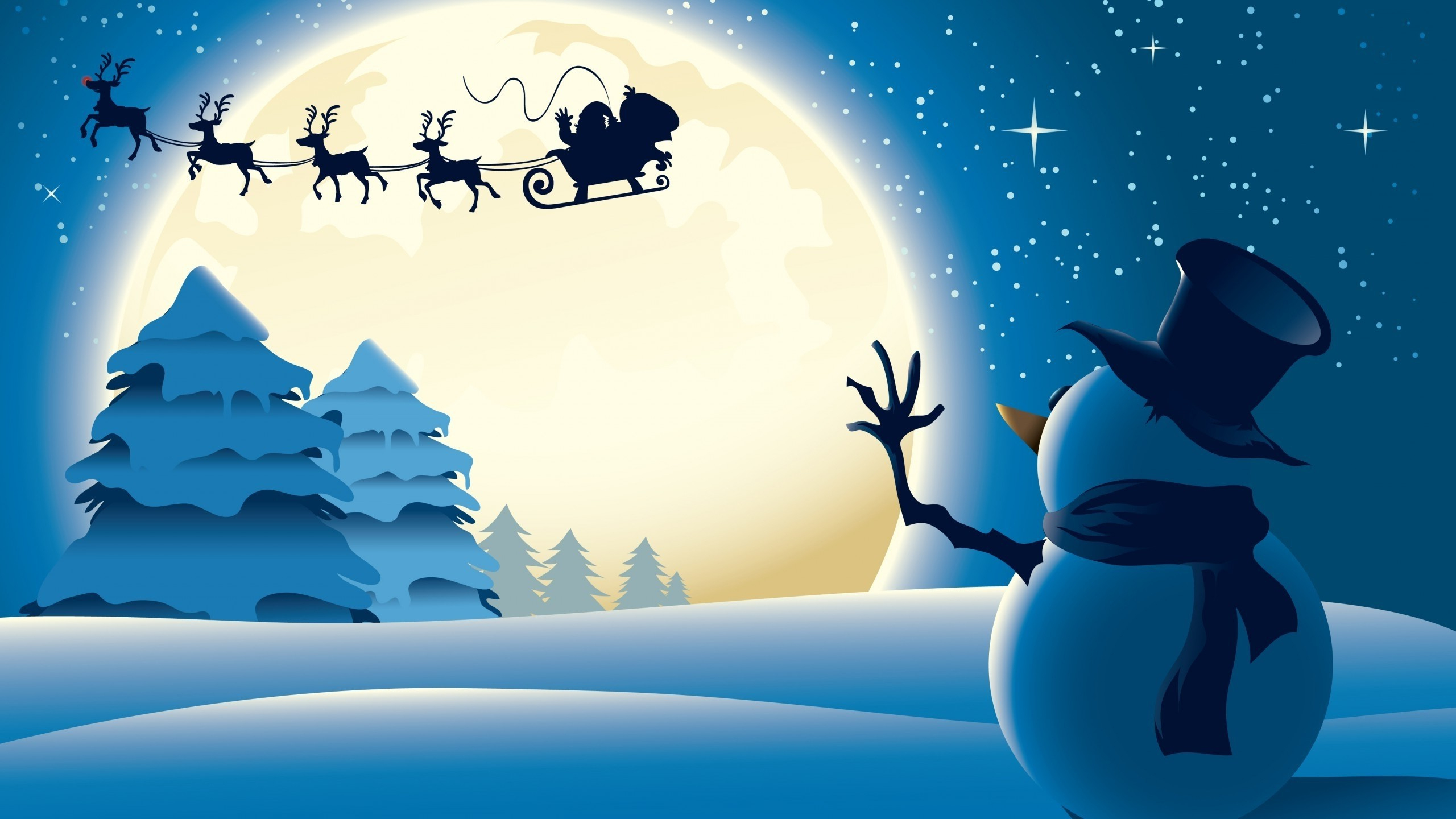 Christmas, Snowman, Santa Claus, Snow Wallpapers Hd dedans Pere Noel Hd 