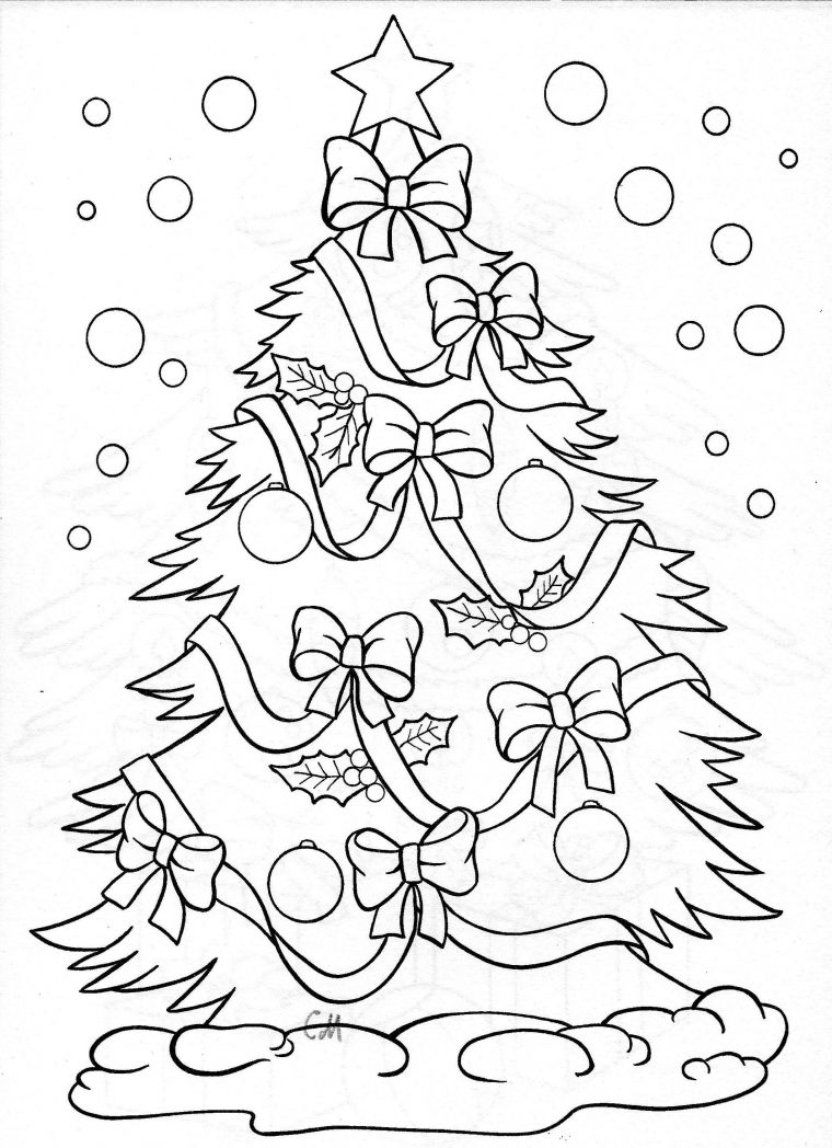 Christmas Tree – Coloring Page  Ausmalbilder Kinder intérieur Sapin À Colorier