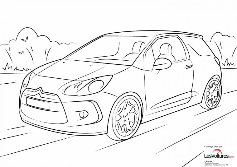 Citroen-Ds3-Coloriage-Voiture  Les Voitures à Coloriage Voitures