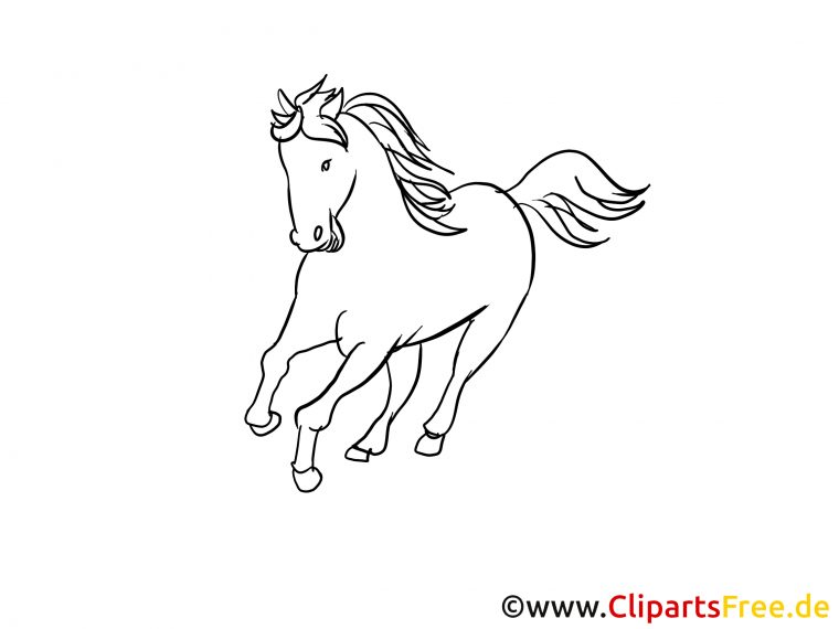 Clip Art Gratuit À Colorier Cheval Dessin – Chevaux Dessin concernant Dessin A Colorier Cheval