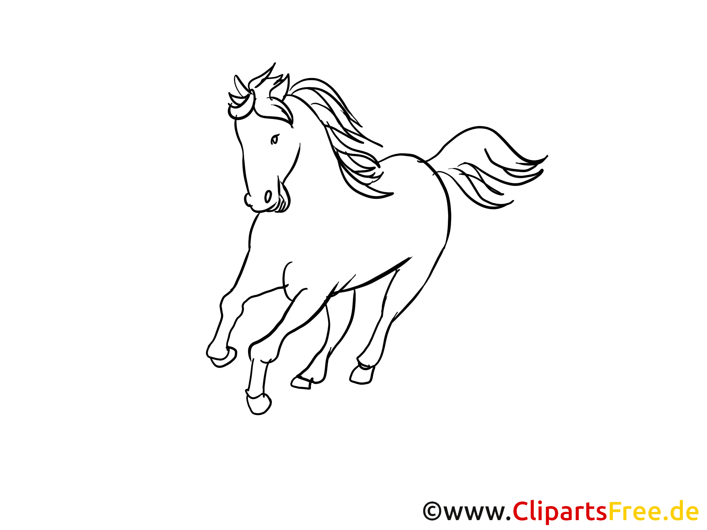 Clip Art Gratuit À Colorier Cheval Dessin - Chevaux Dessin concernant Dessin A Colorier Cheval 