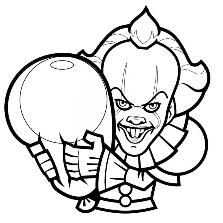 Clown De Ça Version 2 – Coloriage Halloween – Coloriages dedans Coloriage De Halloween