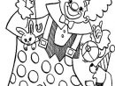 Clown Playing With Animal Circus Coloring Page : Color Luna avec Coloriage Clown
