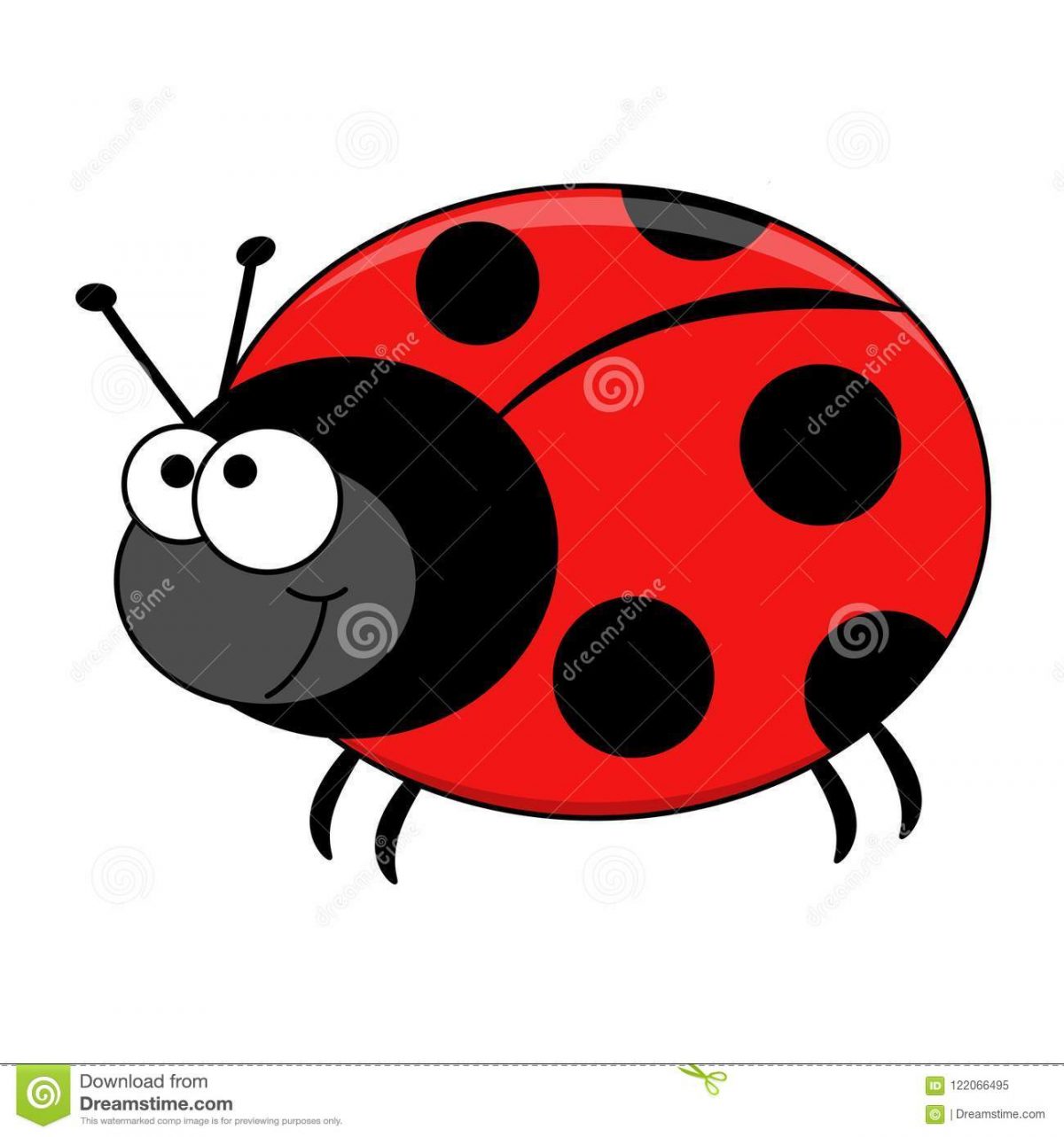 Coccinelle Mignonne De Dessin Animé Illustration De à Coccinelle Dessin Couleur