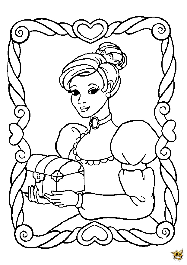 Coffre Princesse Est Un Coloriage De Princesse serapportantà Coloriage Princesses 