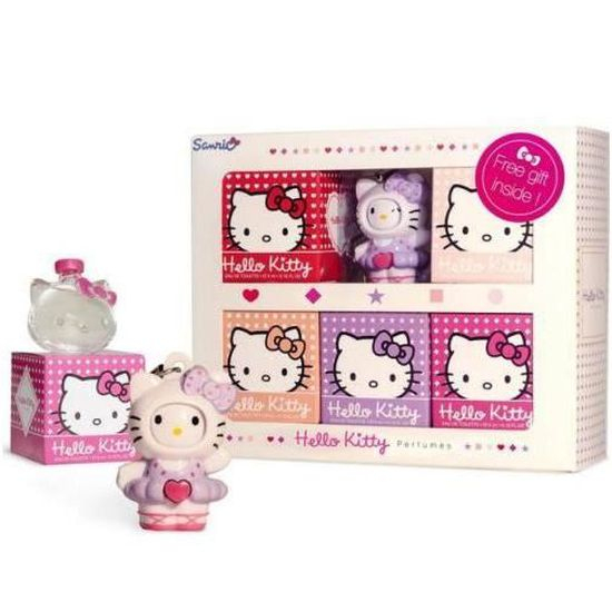 Coffret 5 Miniatures Eau De Toilette Hello Kitty destiné Coiffeuse Hello Kitty 