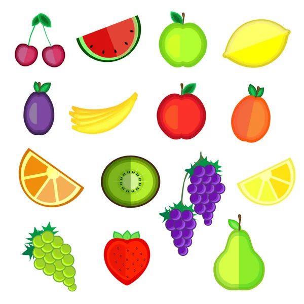 Collection Set D&amp;#039;Icônes Fruit Coloré De Dessin Animé pour Dessin Fruits 