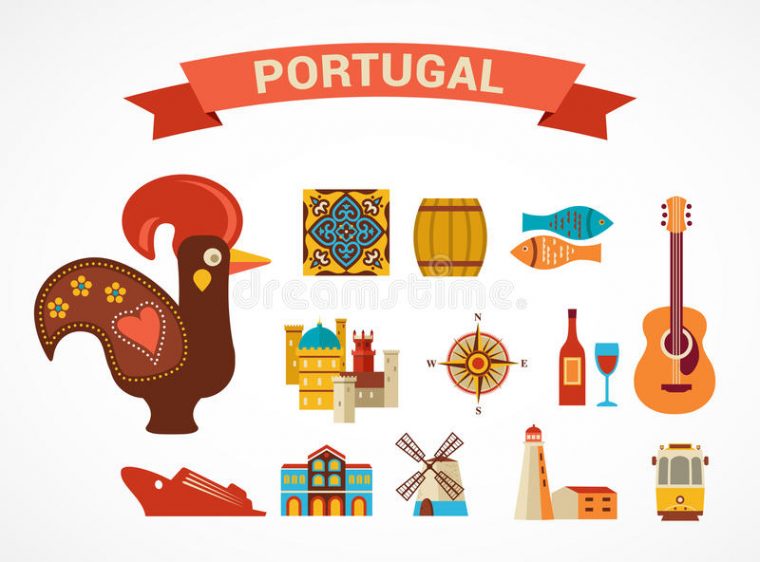 Collection Tipical D'Icônes Du Portugal Illustration De pour Portugal Dessin