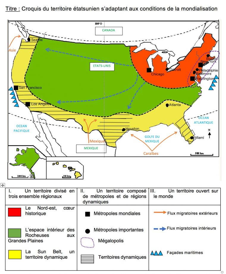 Collège Hist-Géo encequiconcerne Carte Des Régions Des Etats Unis