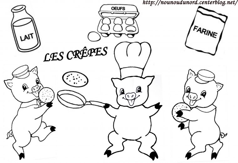 Coloriage 3 Cochons intérieur Petit Cochon Dessin