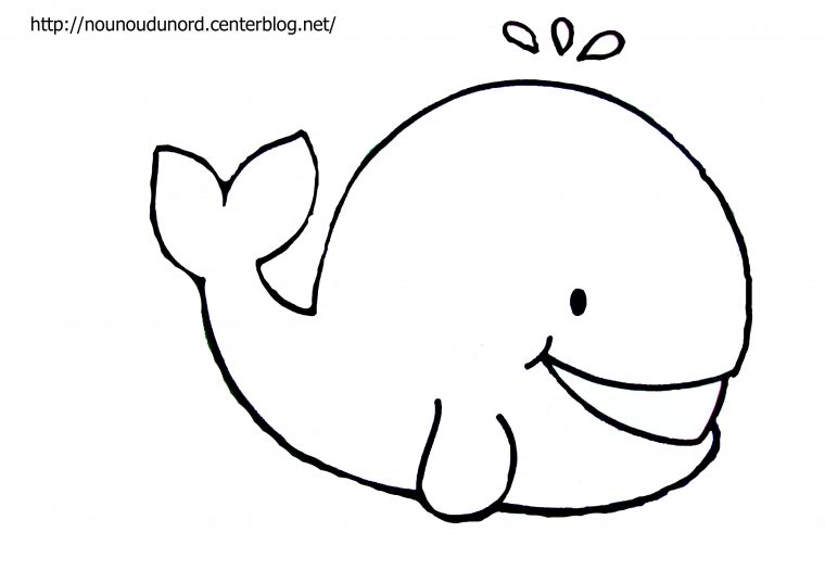 Coloriage À Dessiner Baleine Petite Section à Coloriage Simple