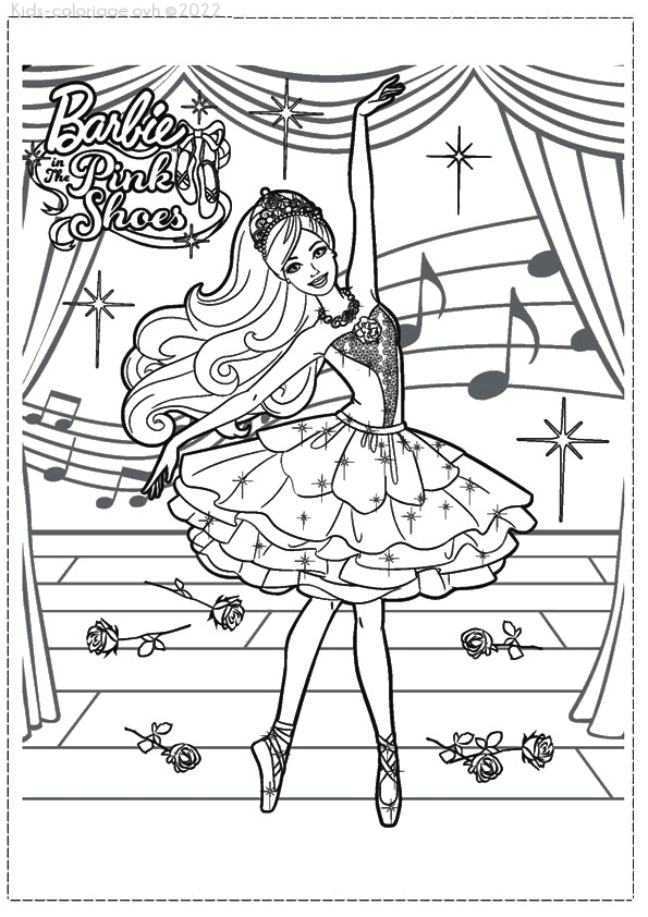 Coloriage À Imprimer Barbie-Coloriage-21 avec Coloriage De Barbie À Imprimer 