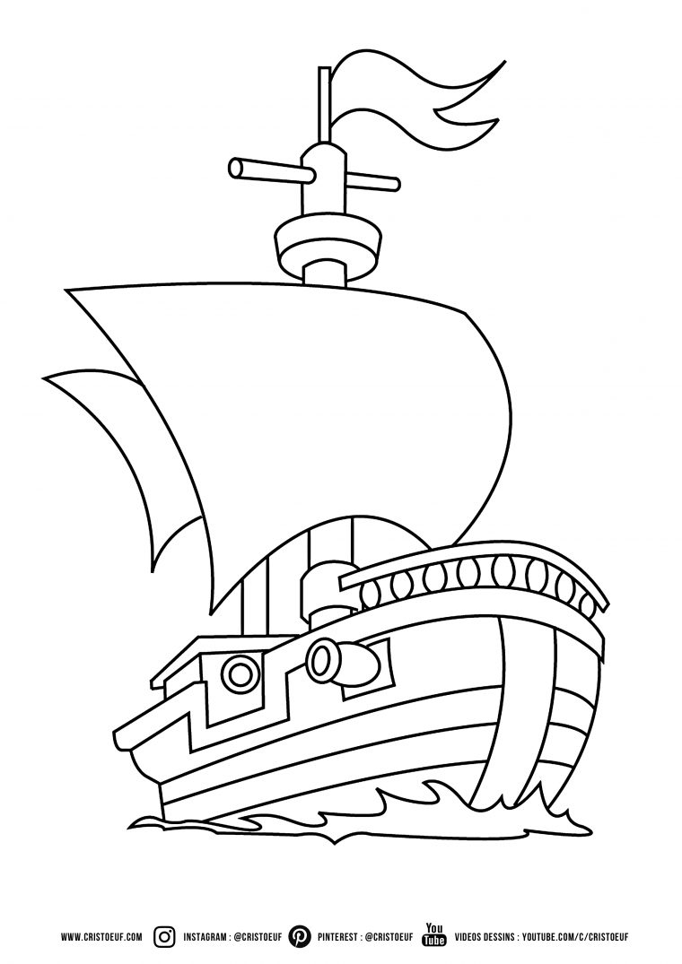 Coloriage À Imprimer Coloriages Pour Enfants À Colorier avec Dessin Bateau Enfant