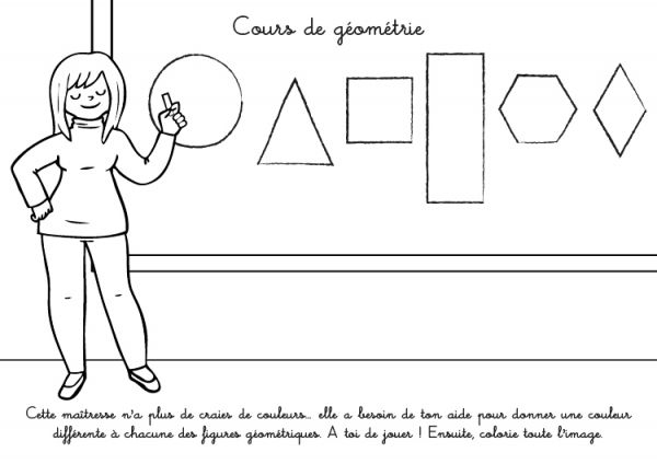 Coloriage À Imprimer : Cours De Géométrie pour Geometrie A Imprimer