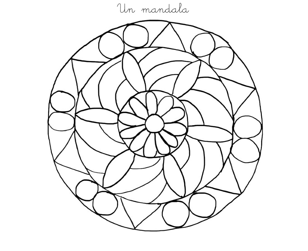 Coloriage À Imprimer : Mandala Formes Géométriques avec Coloriage Geometrique 