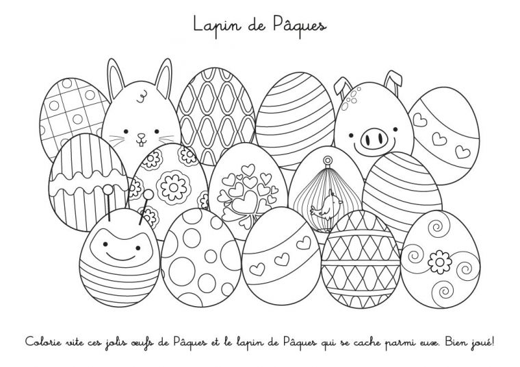 Coloriage À Imprimer : Oeufs De Pâques Rigolos En 2020 dedans Coloriage De Paques Gratuit