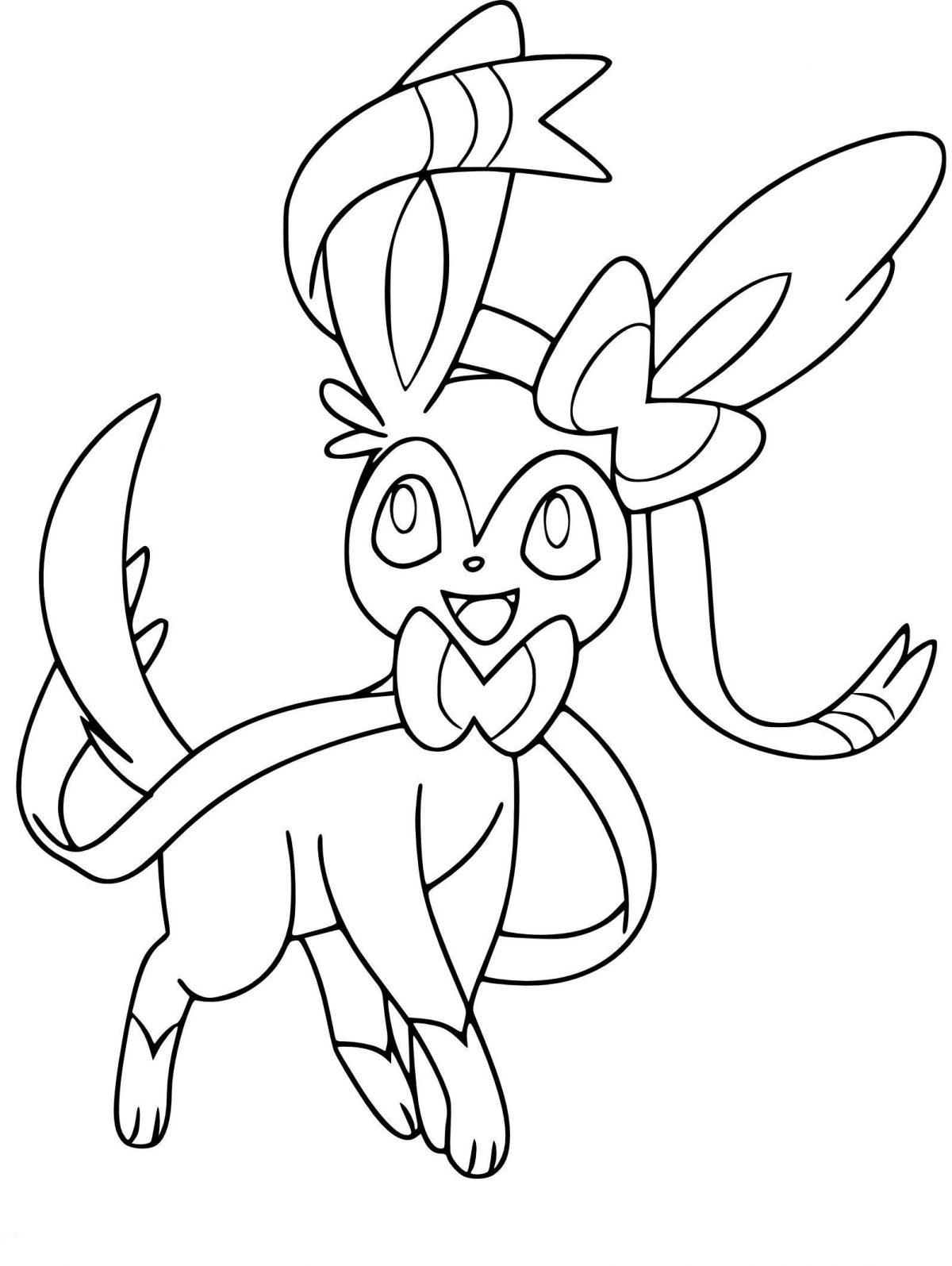 Coloriage À Imprimer Pokemon Nymphali - Coloriage Imprimer encequiconcerne Coloriage