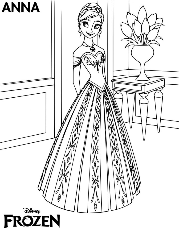 Coloriage À Imprimer Princesse Anna – Coloriage Imprimer dedans Coloriage A Impromer