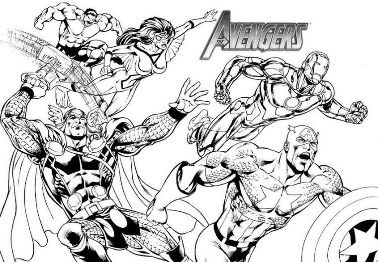 Coloriage A Imprimer The Avengers Gratuit Et Colorier à Dessin Avengers