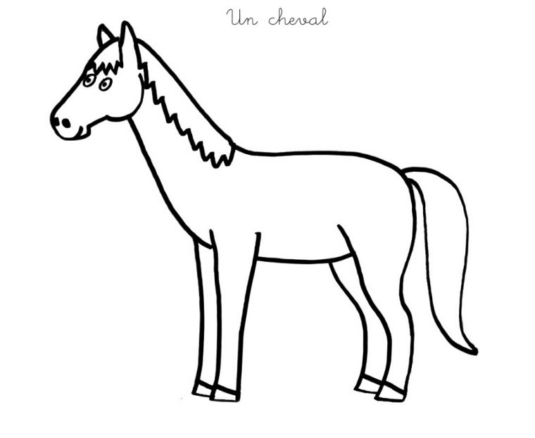 Coloriage À Imprimer : Un Cheval pour Image Cheval A Colorier