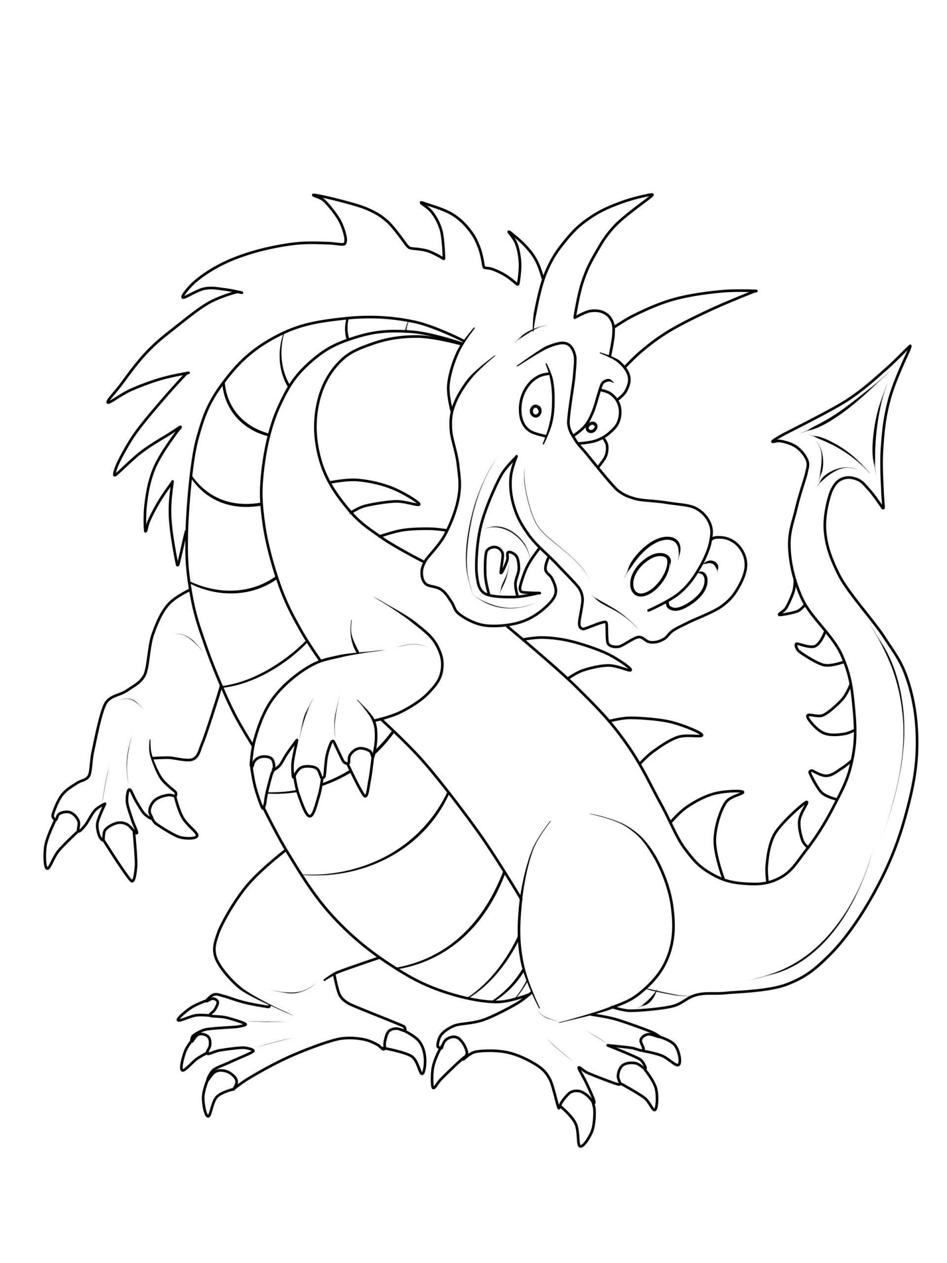 Coloriage À Imprimer : Un Dragon encequiconcerne Apprendre A Dessiner Un Dragon 