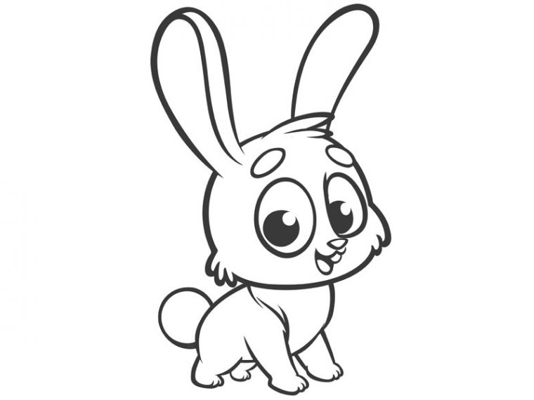 Coloriage À Imprimer : Un Petit Lapin serapportantà Apprendre A Dessiner Un Lapin