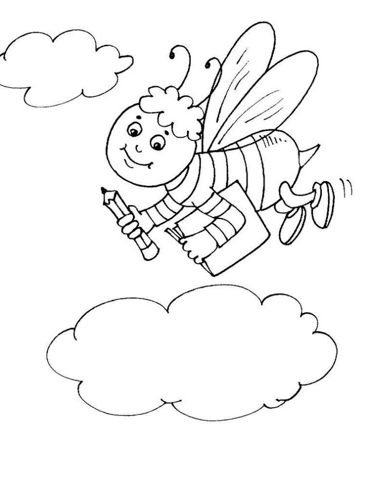 Coloriage Abeille 20 – Coloriage Abeilles – Coloriages Animaux dedans Dessin Abeille Gratuit