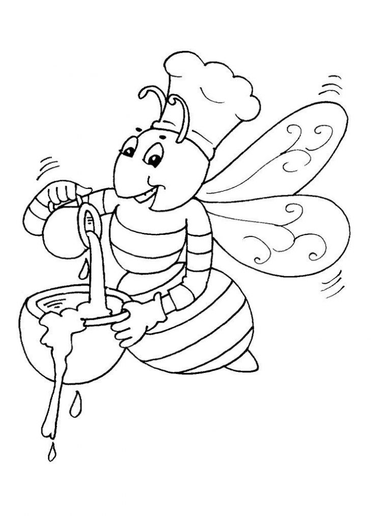 Coloriage Abeille 21 – Coloriage Abeilles – Coloriages Animaux intérieur Coloriages Abeilles