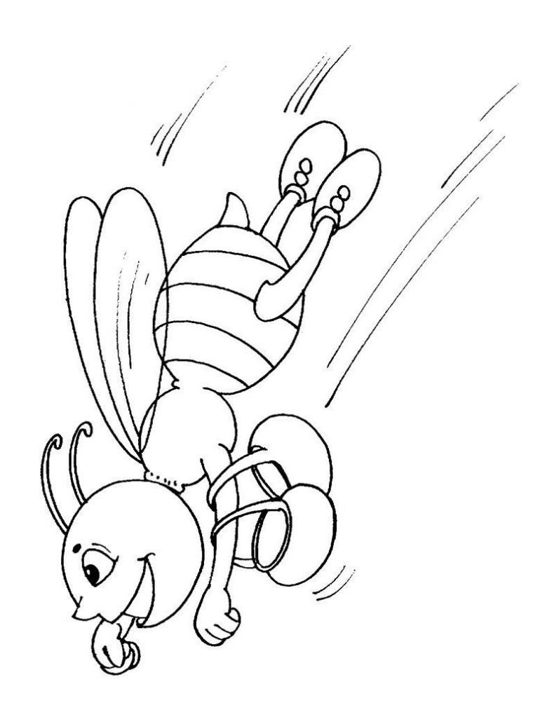 Coloriage Abeille 29 – Coloriage Abeilles – Coloriages Animaux à Coloriages Abeilles