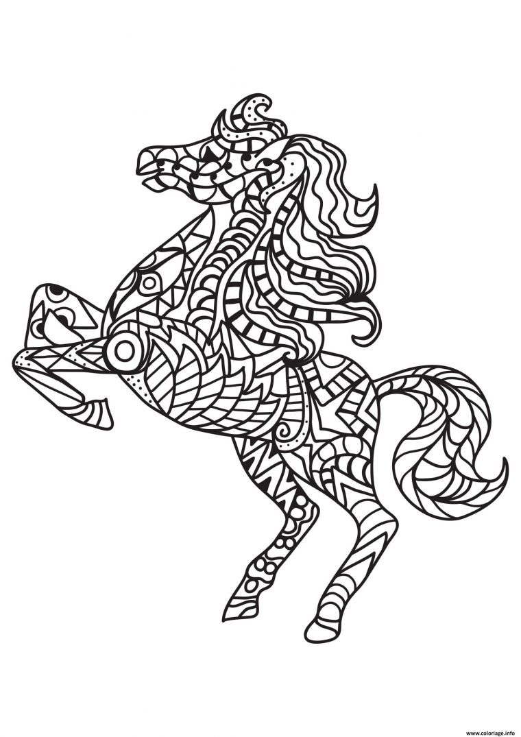 Coloriage Adulte Cheval Antistress 06 Dessin Adulte Cheval dedans Dessin A Colorier Cheval