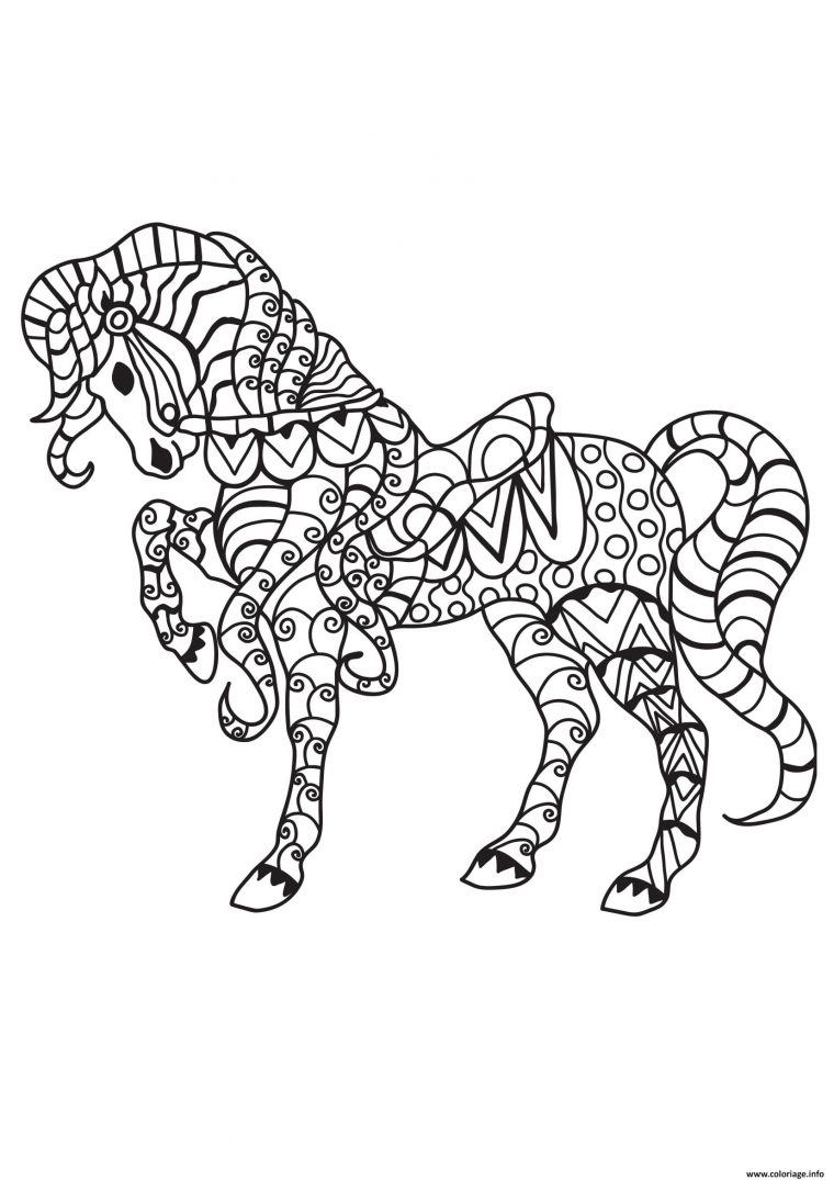 Coloriage Adulte Cheval Au Galot 19 Dessin Adulte Cheval À intérieur Coloriage Mandala Cheval