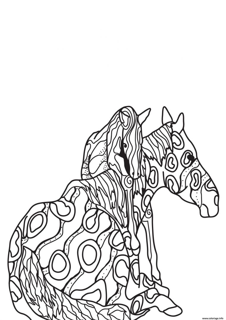 Coloriage Adulte Chevaux 15 Dessin tout Dessin A Imprimer Chevaux