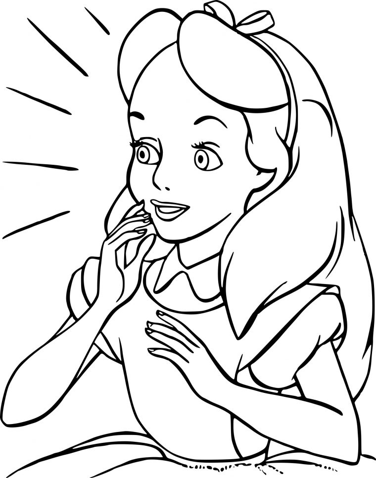 Coloriage Alice Gratuit À Imprimer dedans Dessin Disney À Imprimer