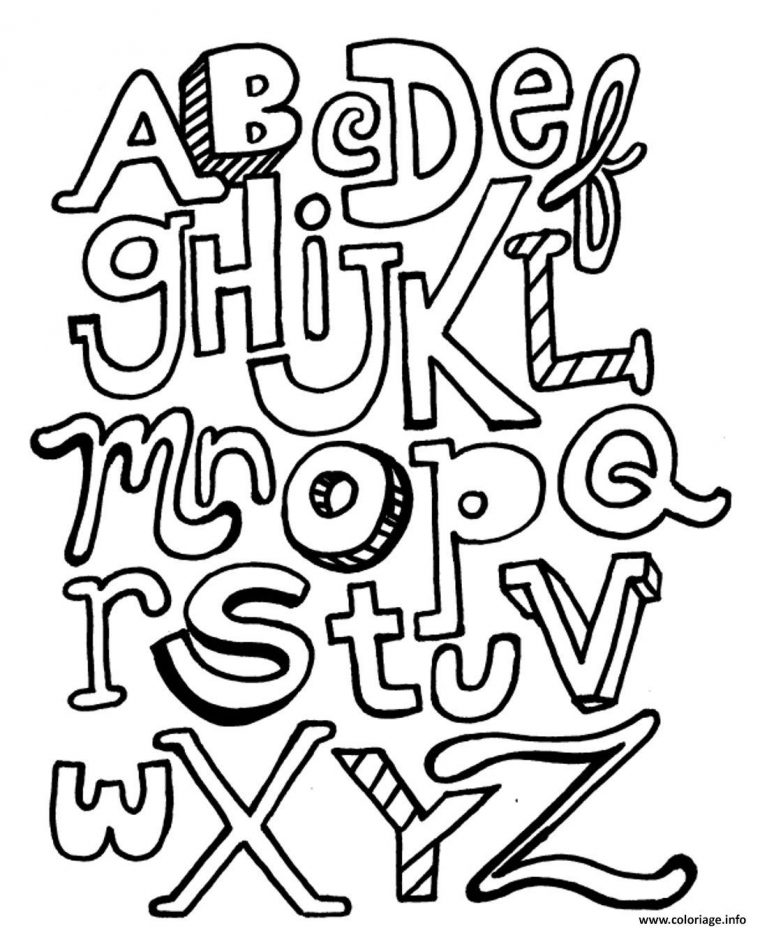 Coloriage Alphabet Az Differente Forme Dessin Alphabet À avec Alphabet Dessin