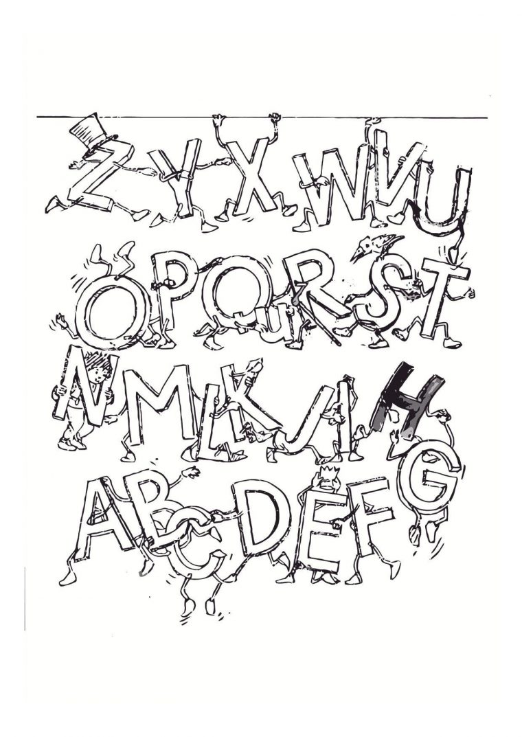 Coloriage Alphabet – Coloriages Gratuits À Imprimer intérieur Alphabet Dessin