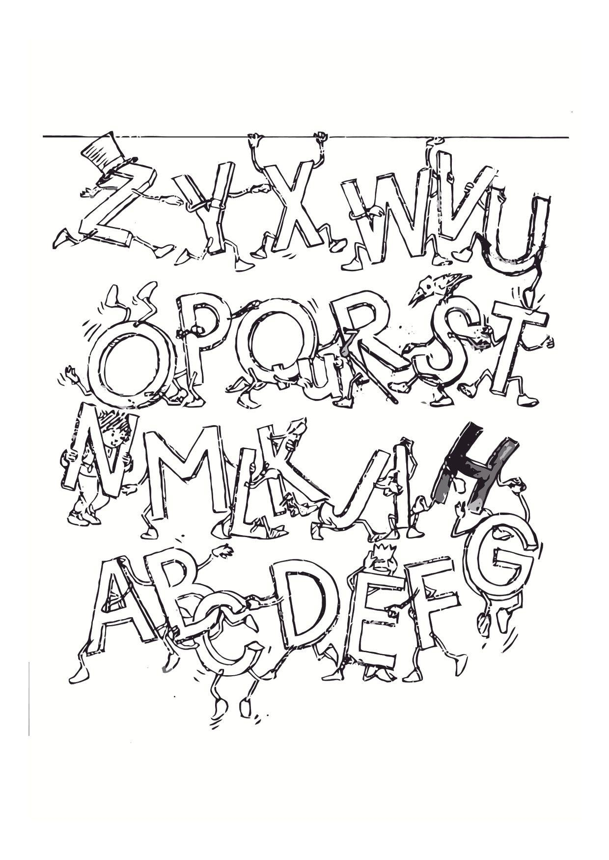 Coloriage Alphabet - Coloriages Gratuits À Imprimer intérieur Alphabet Dessin 