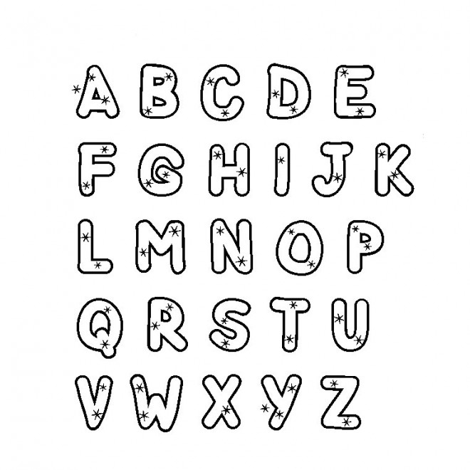 Coloriage Alphabet Facile Dessin Gratuit À Imprimer encequiconcerne Lettre Pochoir À Imprimer 