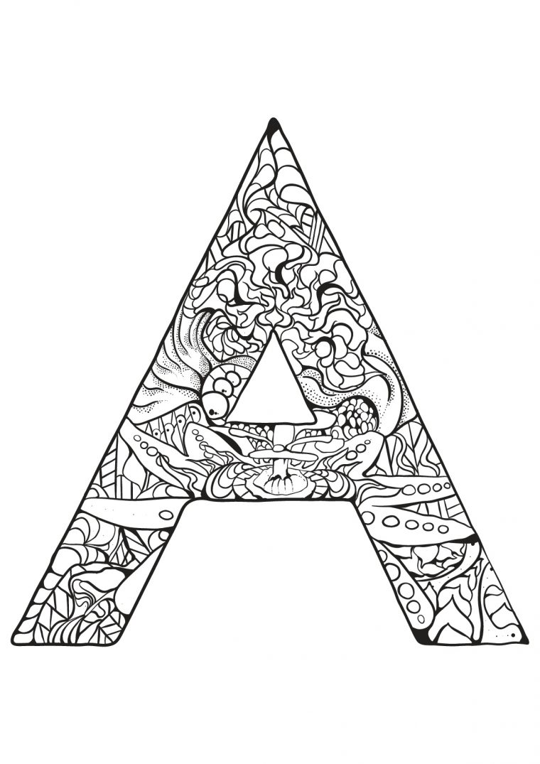 Coloriage-Alphabet-Lettre-A  Moncoloriage.fr concernant Dessin De L Alphabet