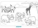 Coloriage Animaux 1 Dessin Playmobil À Imprimer concernant Dessin Animaux Savane
