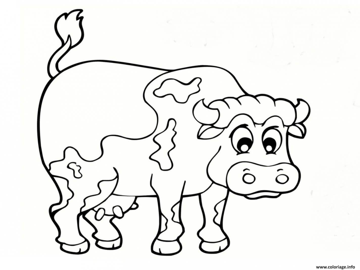 Coloriage Animaux De La Ferme Vache Dessin Animaux De La tout Dessin De La Vache