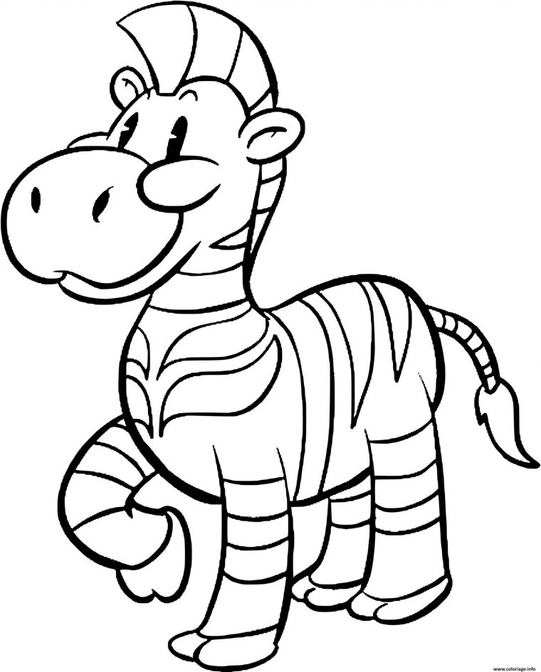 Coloriage Animaux Sauvage Comme Le Zebre Pour Les Enfants encequiconcerne Coloriage Enfant