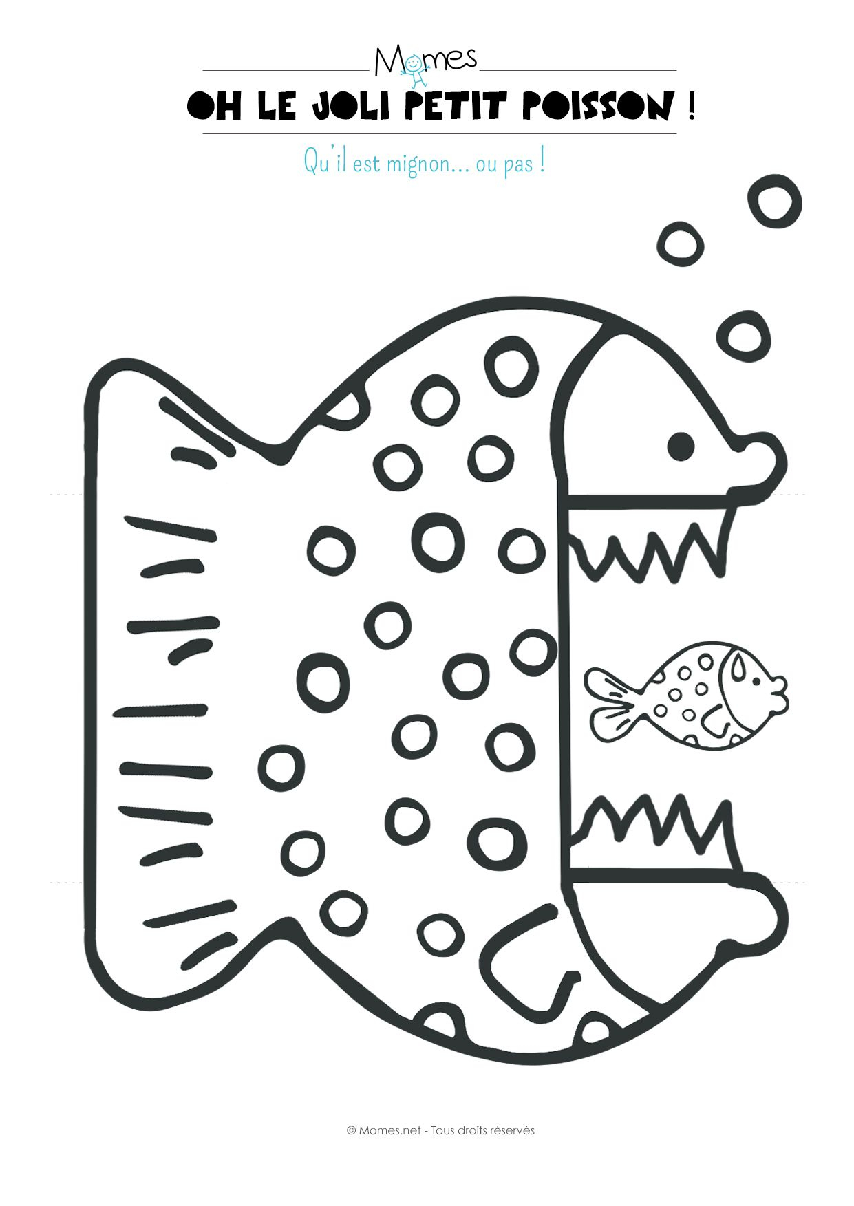 Coloriage Animé : Le Poisson Glouton !  Coloriage Poisson à Poisson D Avril Coloriage 